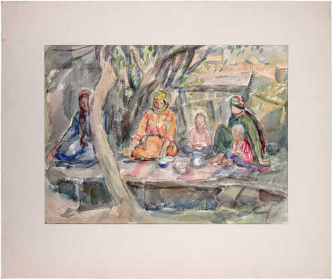 Лянглебен Моисей Вольфович. Чаепитие. Узбекистан